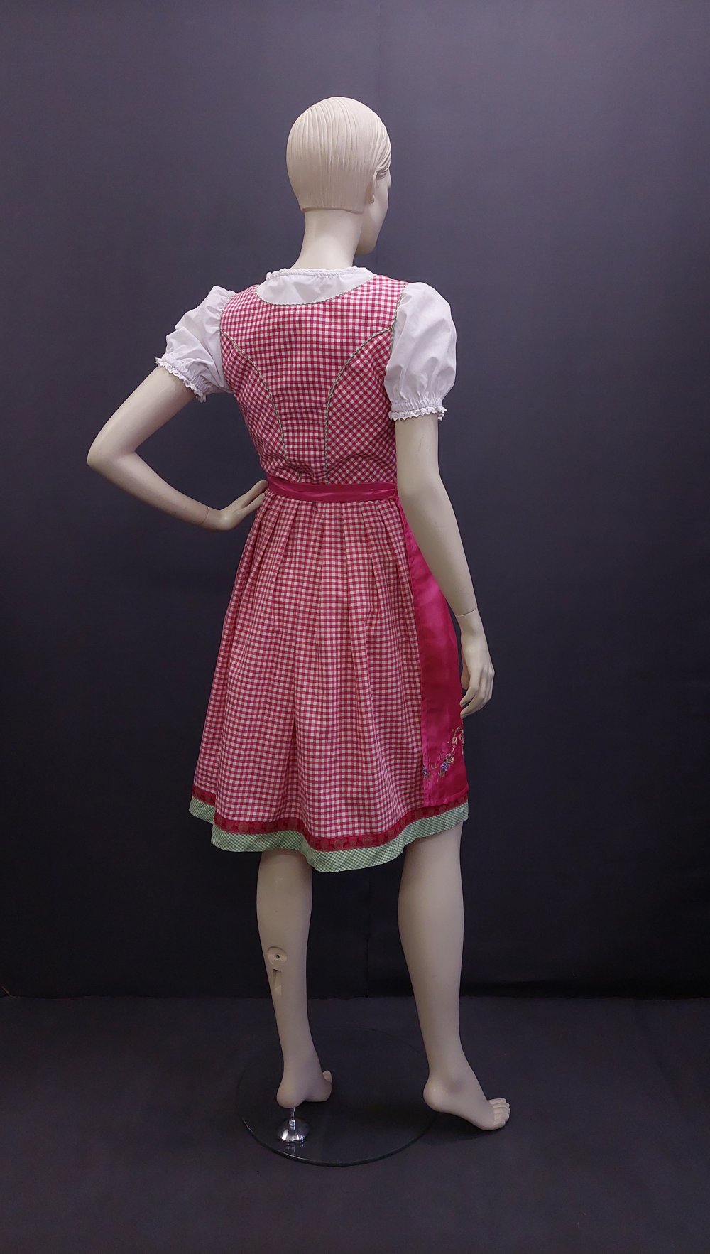 Stockerpoint - Dirndl - rosa pink - grün - weiß - inkl. Bluse und Schürze
