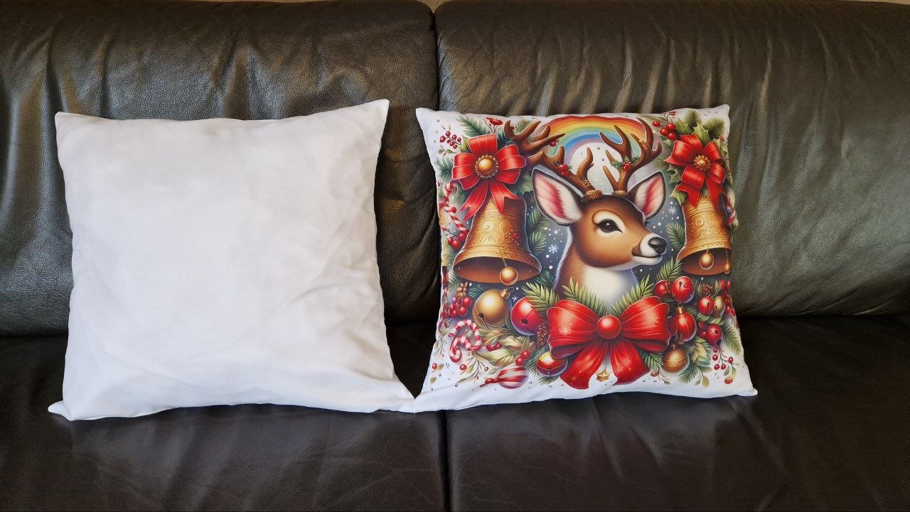 Set. 2 Kissenbezüge. Weihnachten. Geschenk.  Deko. 45 / 43 cm. 