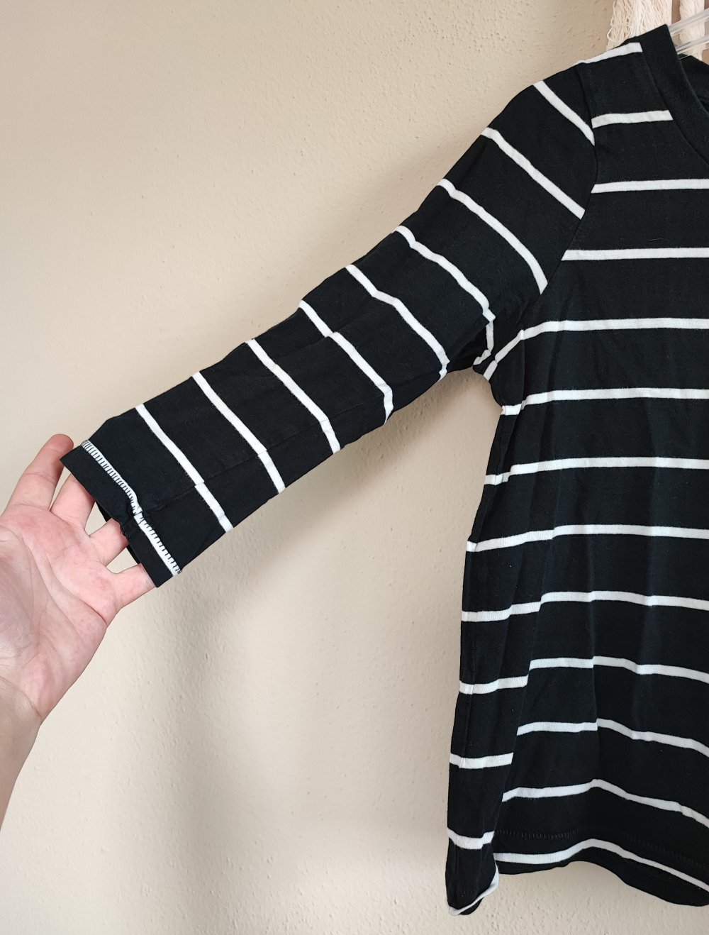 ¾ ärmeliger gestreifter Pullover Langarmshirt Gr. S/36