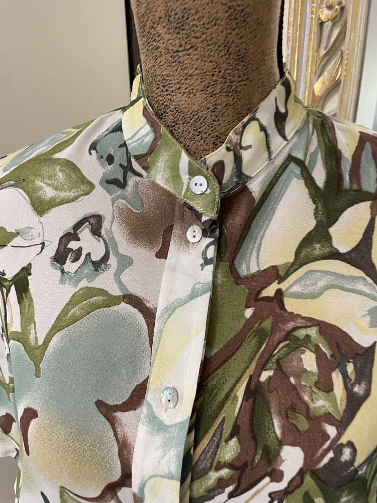 Vintage Hemd / Bluse / Hawaiihemd mit tropischem Muster
