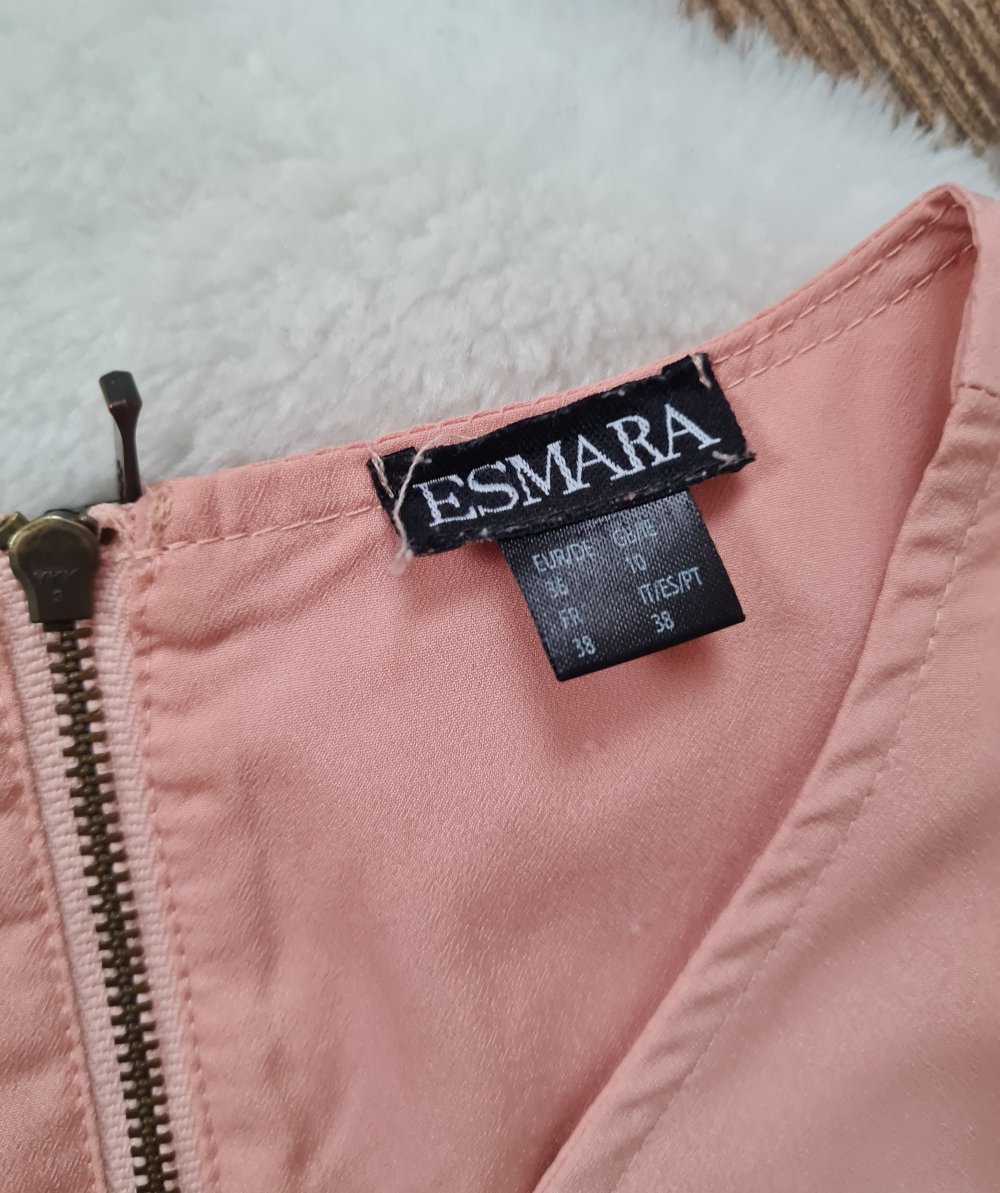 Rosane Bluse Esmara Gr. 36 Gummibund 3/4 Arm