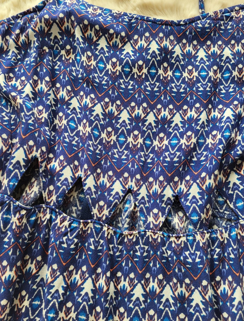 Blaues Sommerkleid Spaghettiträger Cut Outs H&M