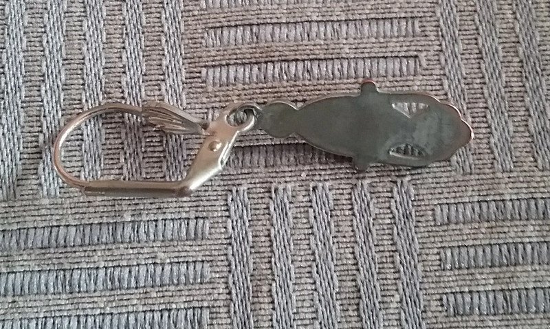 Ohrhänger, silberfarben, weißes Katzenauge, Modeschmuck