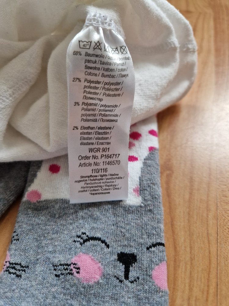 Süße Strumpfhose mit Hase Größe 110/116