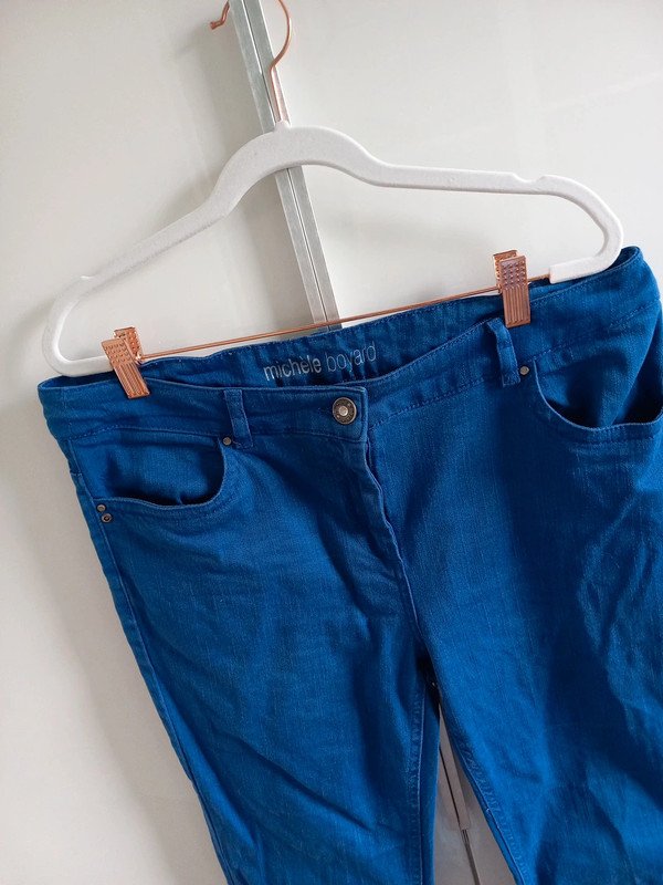 Michele Boyard Jeans Gr 42/XXL, Damen, gefärbt, Hose, blau