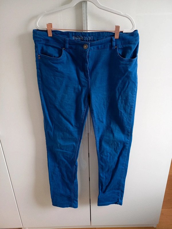 Michele Boyard Jeans Gr 42/XXL, Damen, gefärbt, Hose, blau
