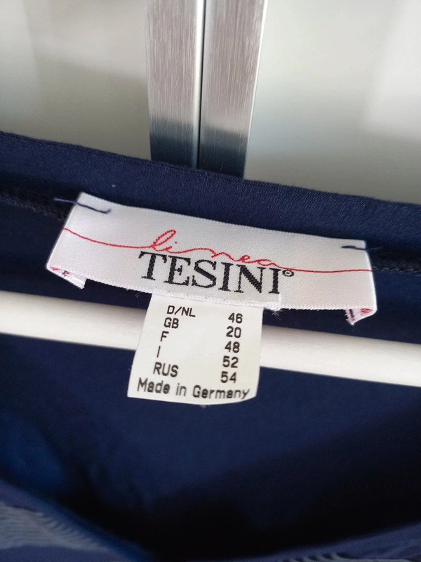 Linea Tesini Bluse Gr 46/XXL, Damen,navy, blau, Langarm, curvy, Herbst, Frühling