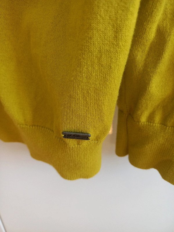 S. Oliver Strickjacke Gr 44/XXL, Damen, Curvy, grün, senfgrün