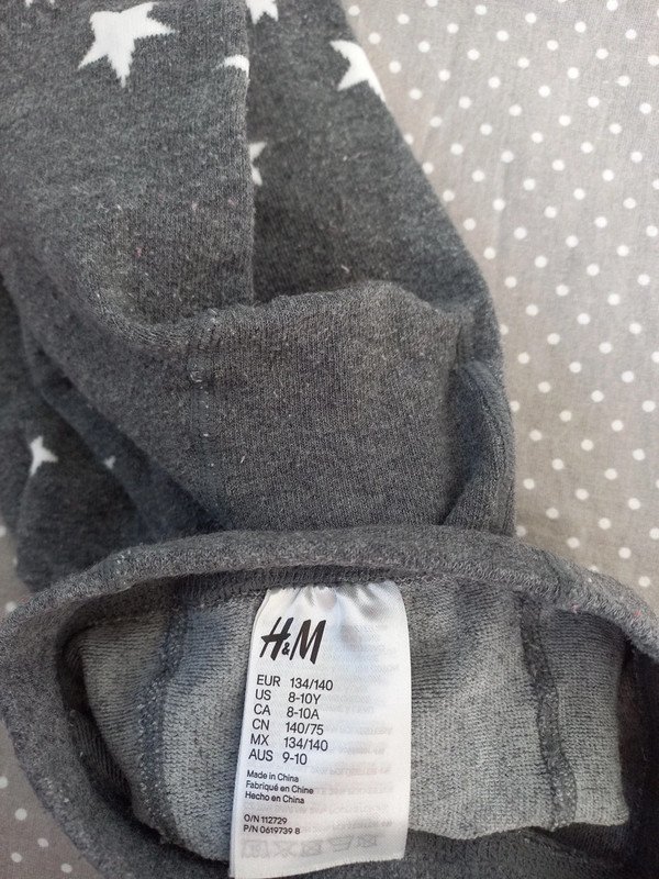 H&M Strumpfhose mit Sternen Gr 122/128/134, Mädchen, Junge, grau, Herbst, Winter