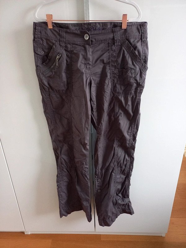 Zero Cargo Hose Gr 42, XL, Damen, Outdoor, Wandern, gerade geschnitten, hochknöpfbar, grau