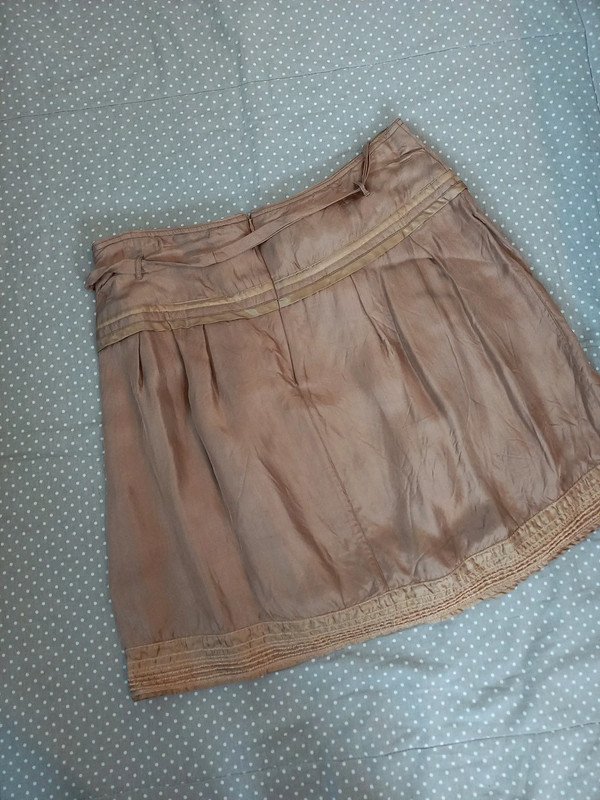 Blogger Art Silk Rock Gr 38, M, von bzr, Damen, gold braun, schimmernd, Frühling