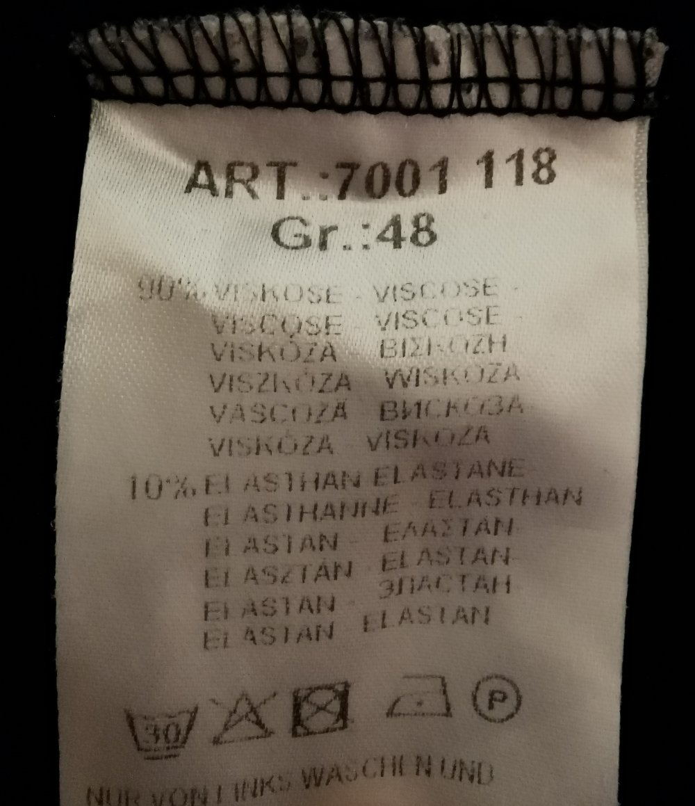 schwarze Stoffhose (Gr. 48)