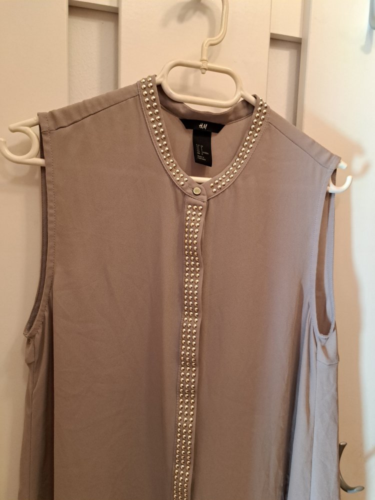 H&M Bluse Gr. 38 Strass Pailetten Top
