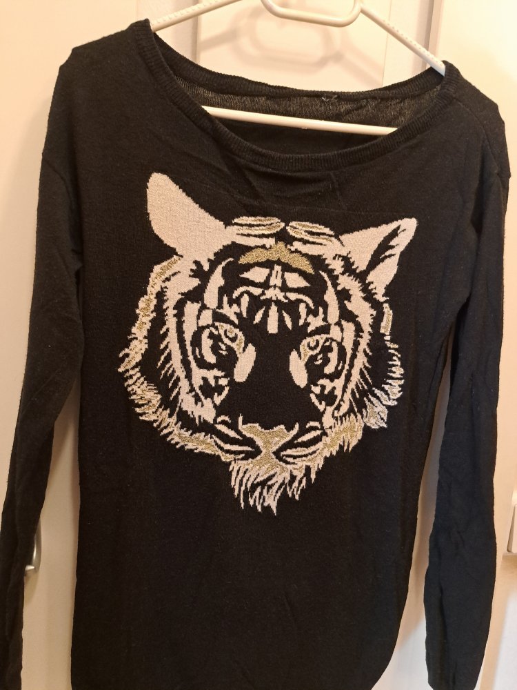  Orsay Pullover Gr. XS Tiger Feinstrick