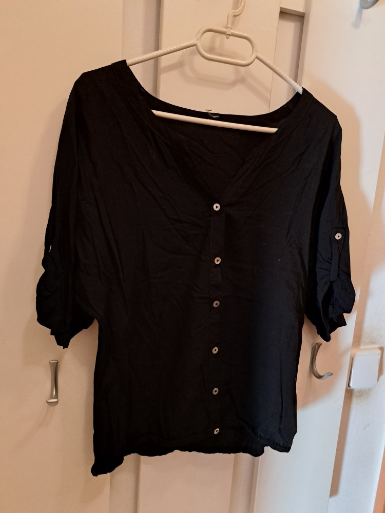 Blusen Shirt Gr. 36 S schwarz