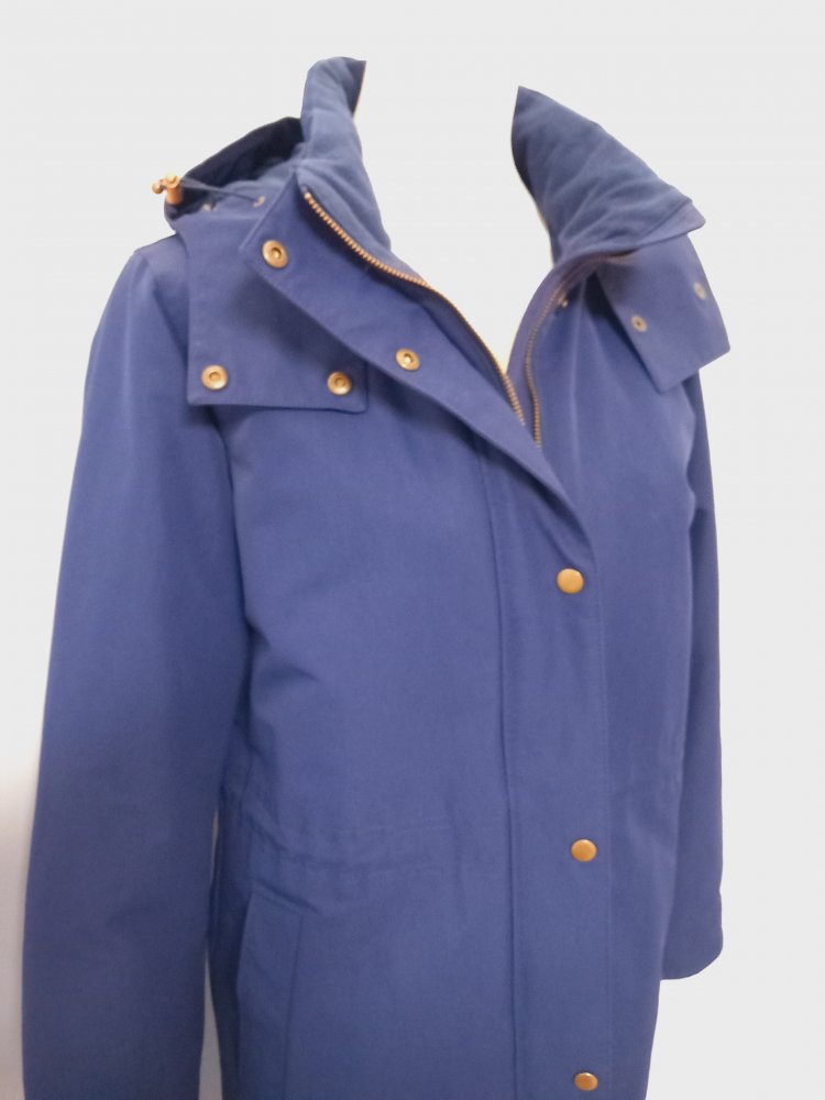 Primaloft Langer Kapuzen Wintermantel Gr M l 50 midnight blue Herren  oder  Damen 42 44