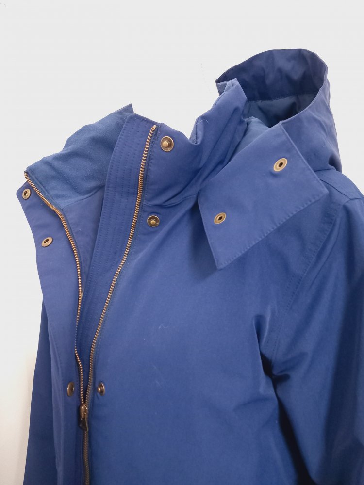 Primaloft Langer Kapuzen Wintermantel Gr M l 50 midnight blue Herren  oder  Damen 42 44