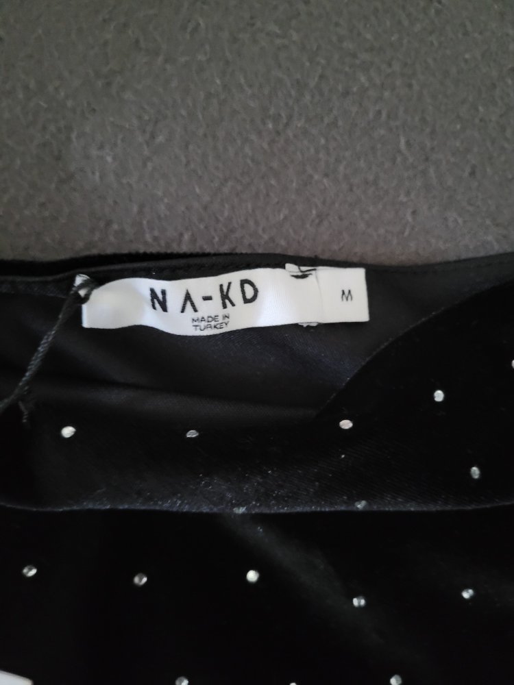 Nakd Single sleeve velvet bodysuit Strass Details