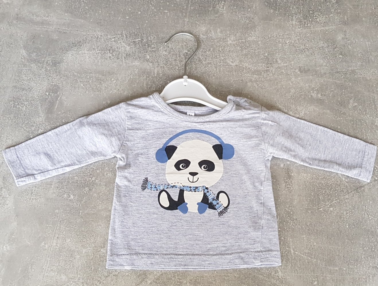 Langarmshirt Gr.56 #Panda #grau