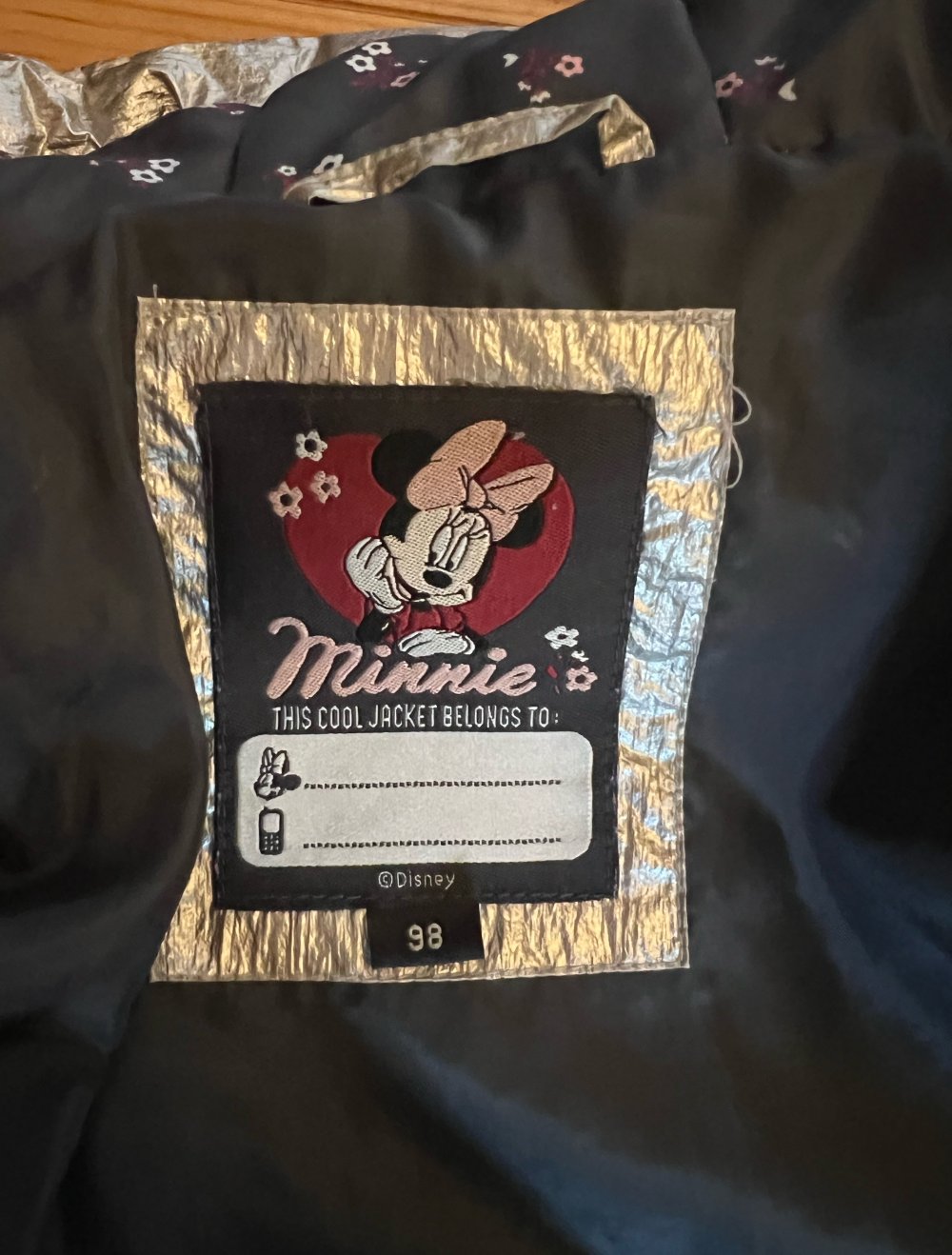 Disney Winterjacke Mädchen Minnie Maus Silber 98