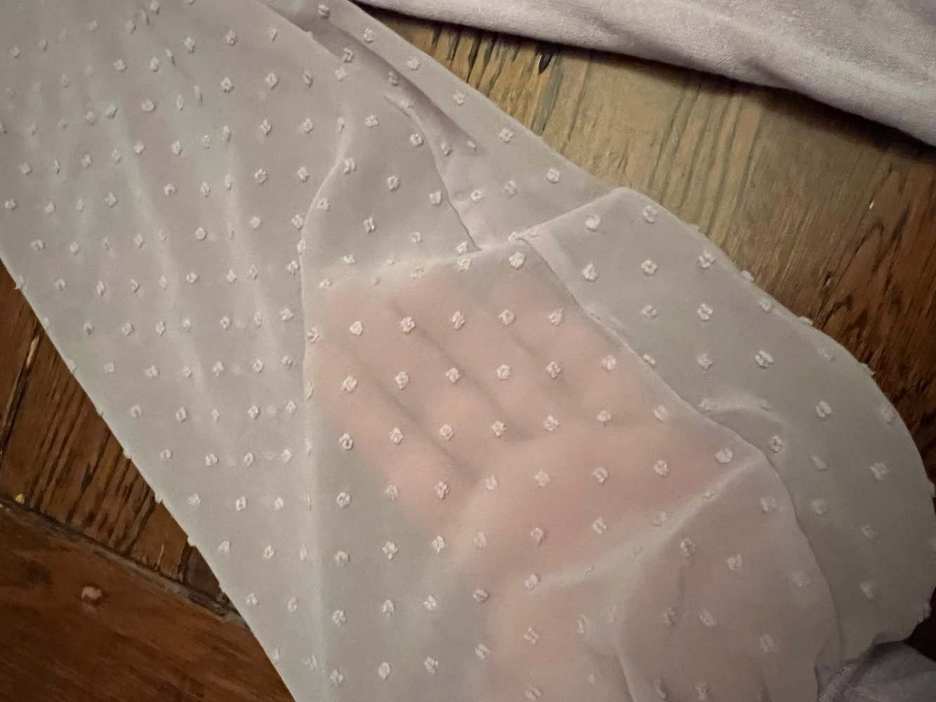 Rosa / Flieder farbende Damen Bluse mit durchsichtigen Ärmeln