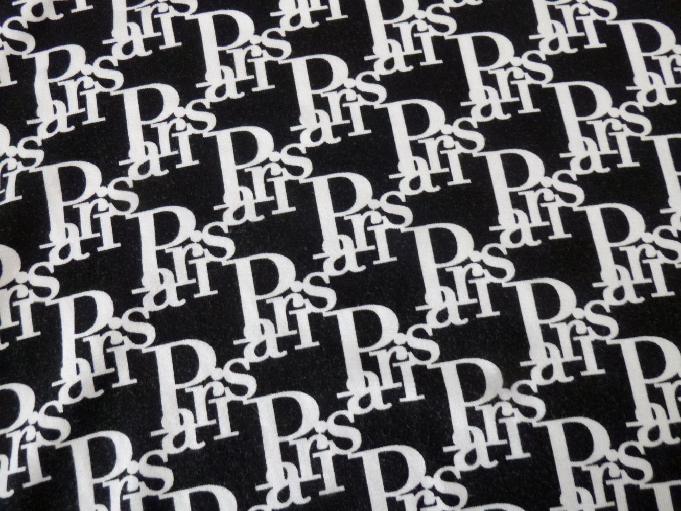  Amisu Kurzarm Shirt Gr. XL Aufdruck Paris schwarz-weiß