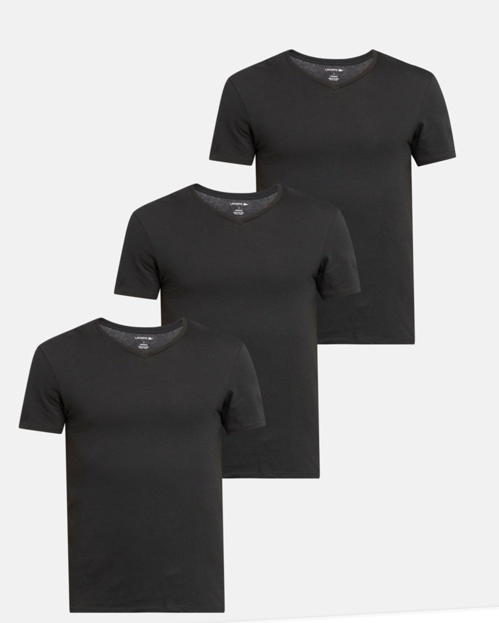 Neu! T-Shirts von Lacoste, 3 er - Set, in schwarz