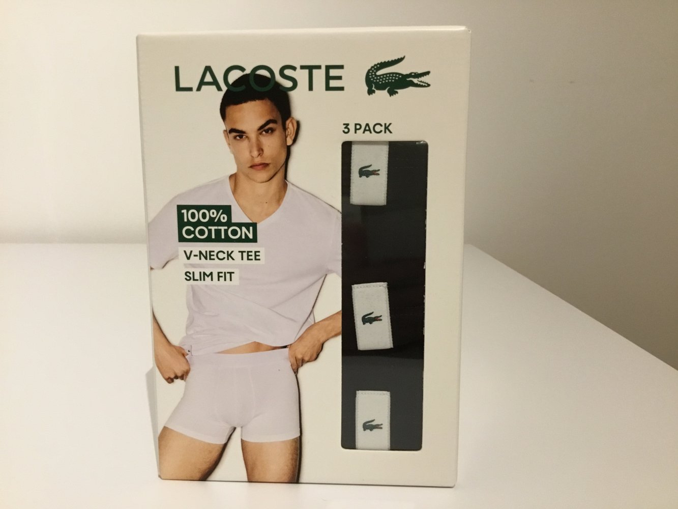 Neu! T-Shirts von Lacoste, 3 er - Set, in schwarz