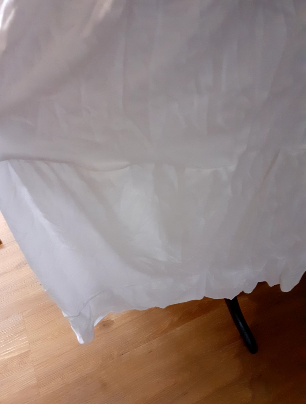 Mina weißer Sommerrock 40 Stretch Maxilänge Maxirock Lang Hohe Taille Lagenweise Rüschen Saum Einfarbig Strandrock A-Linie Ohne Druck Loose Faltenrock Elegant Luftig Stretch Vielseitig