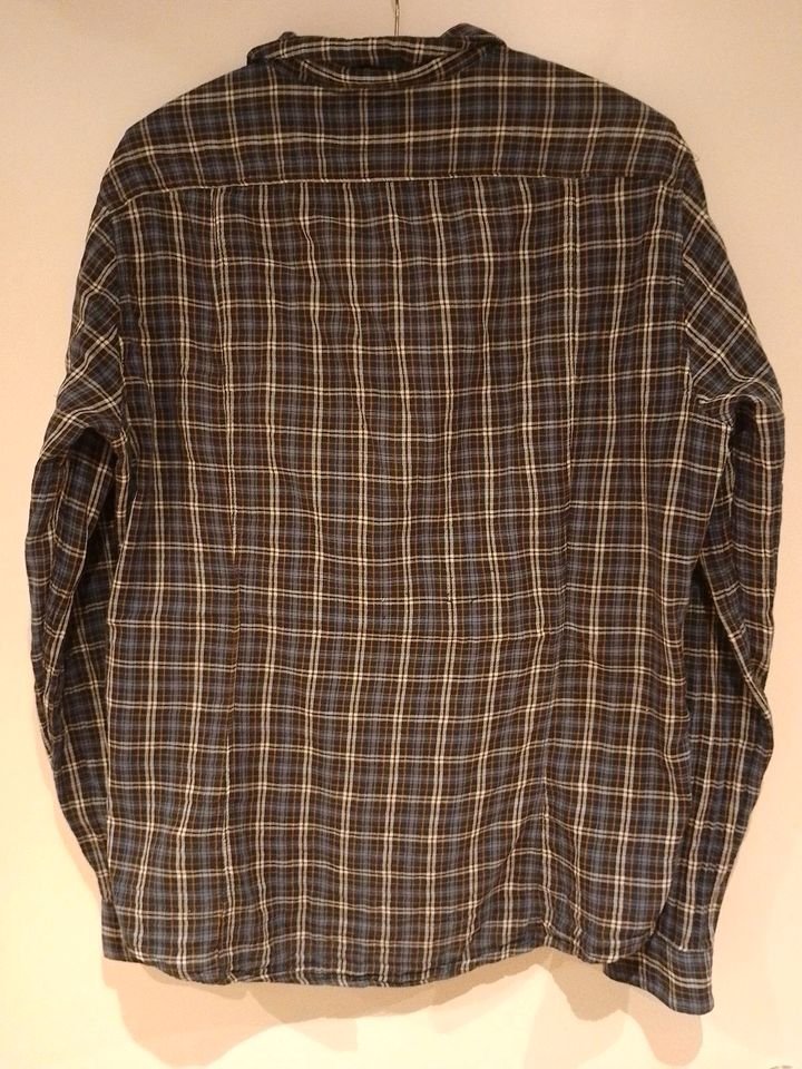 leichtes, lässiges Karo Hemd blau, weiß, gelb kariert H&M Größe L 