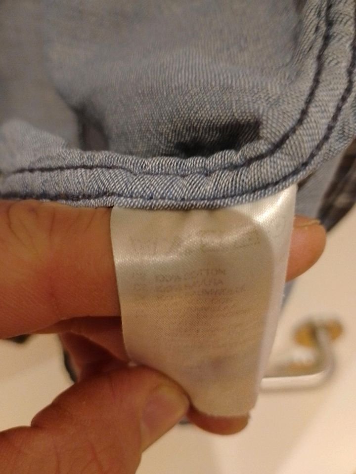 leichtes, lässiges Karo Hemd blau, weiß, gelb kariert H&M Größe L 