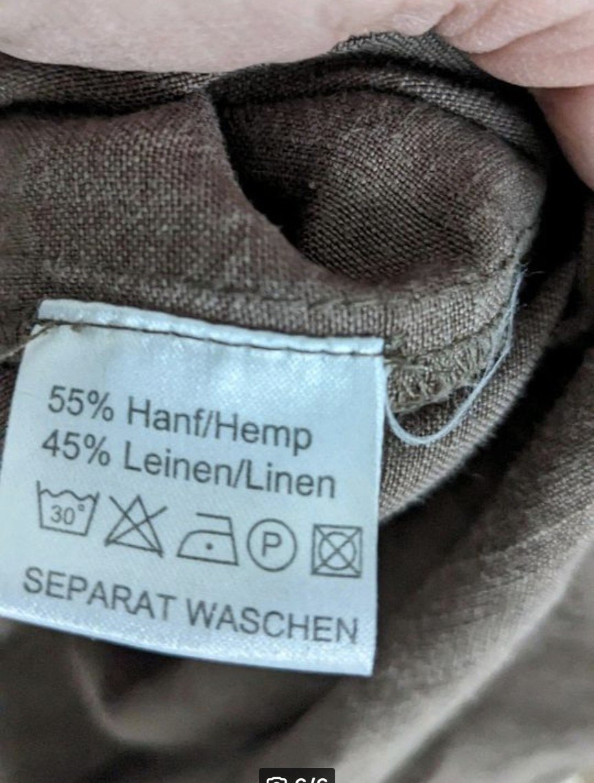 Himalaya Braunes Kleid mit Hanf Gr 40