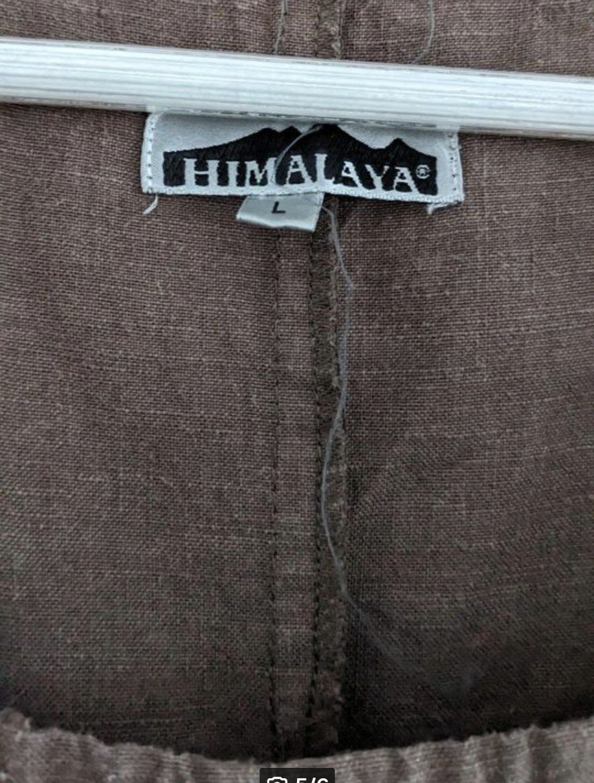 Himalaya Braunes Kleid mit Hanf Gr 40