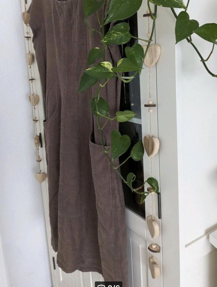 Himalaya Braunes Kleid mit Hanf Gr 40