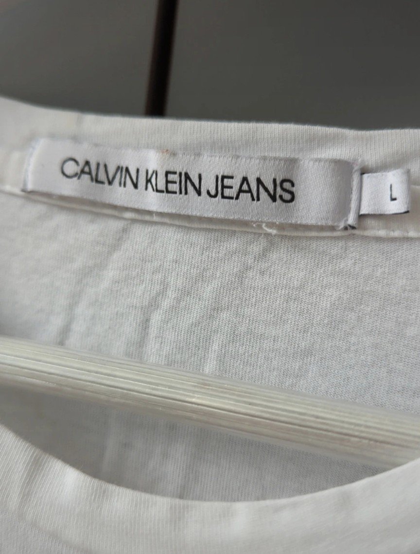 Weisses T-Shirt kurzarm Gr.L von Calvin Klein