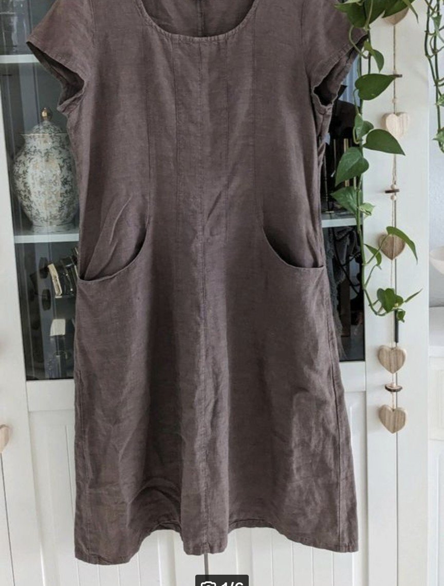 Himalaya Braunes Kleid mit Hanf Gr 40