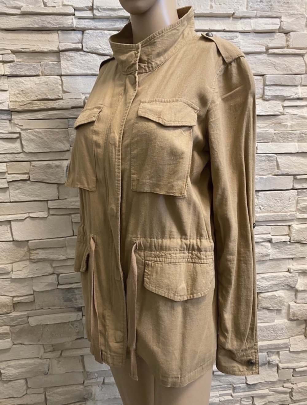 55%Leinen Leichte Jacke von Laura Scott Gr 34