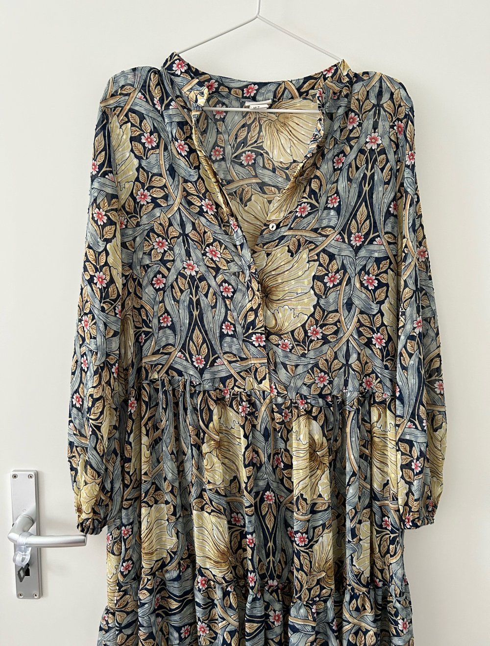 Gemusetertes Chiffon Kleid