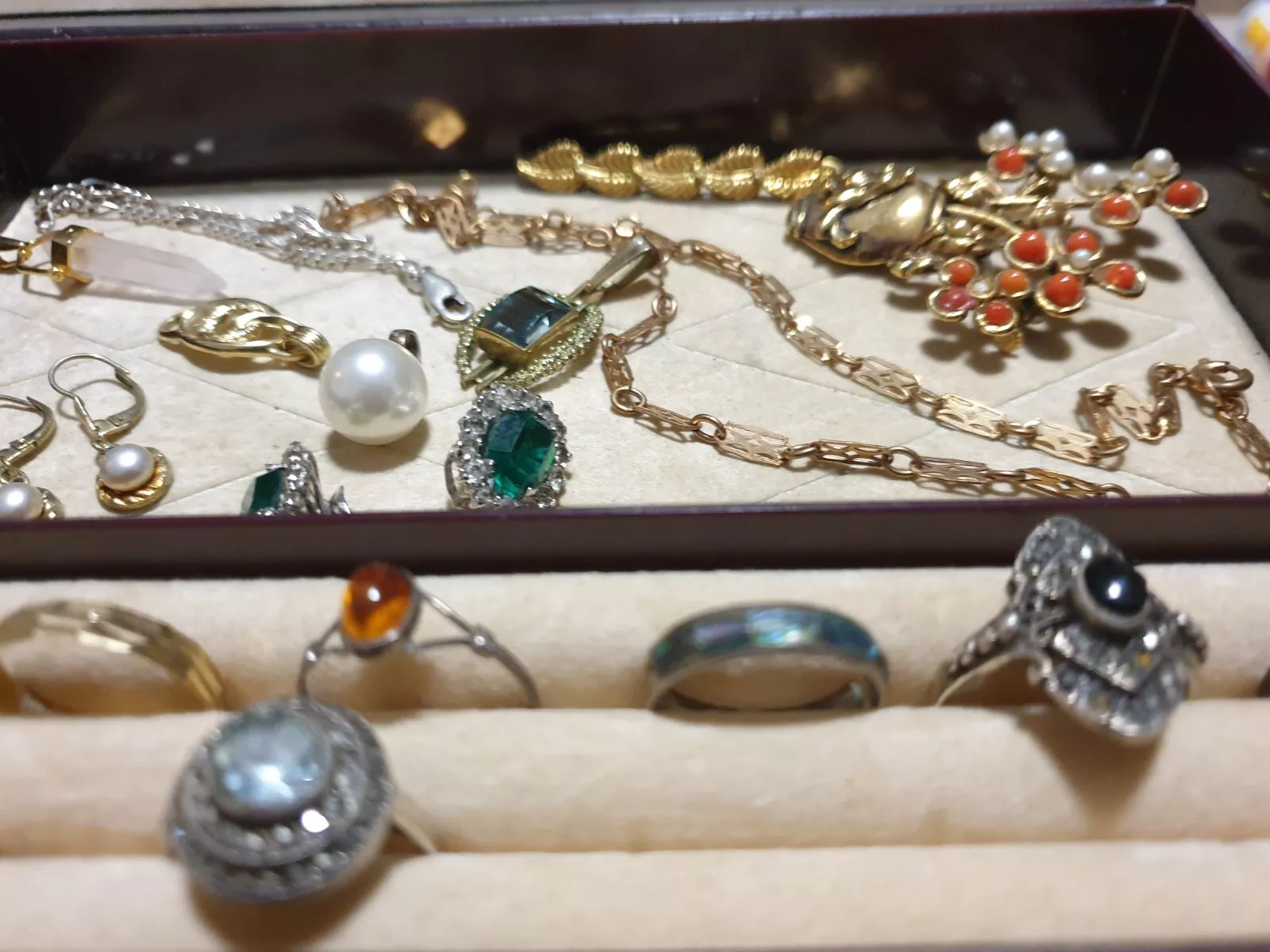 Schmuck Konvolut aus Nachlass- Erbe Schmuckkoffer- Schmuckpaket -Schmuck