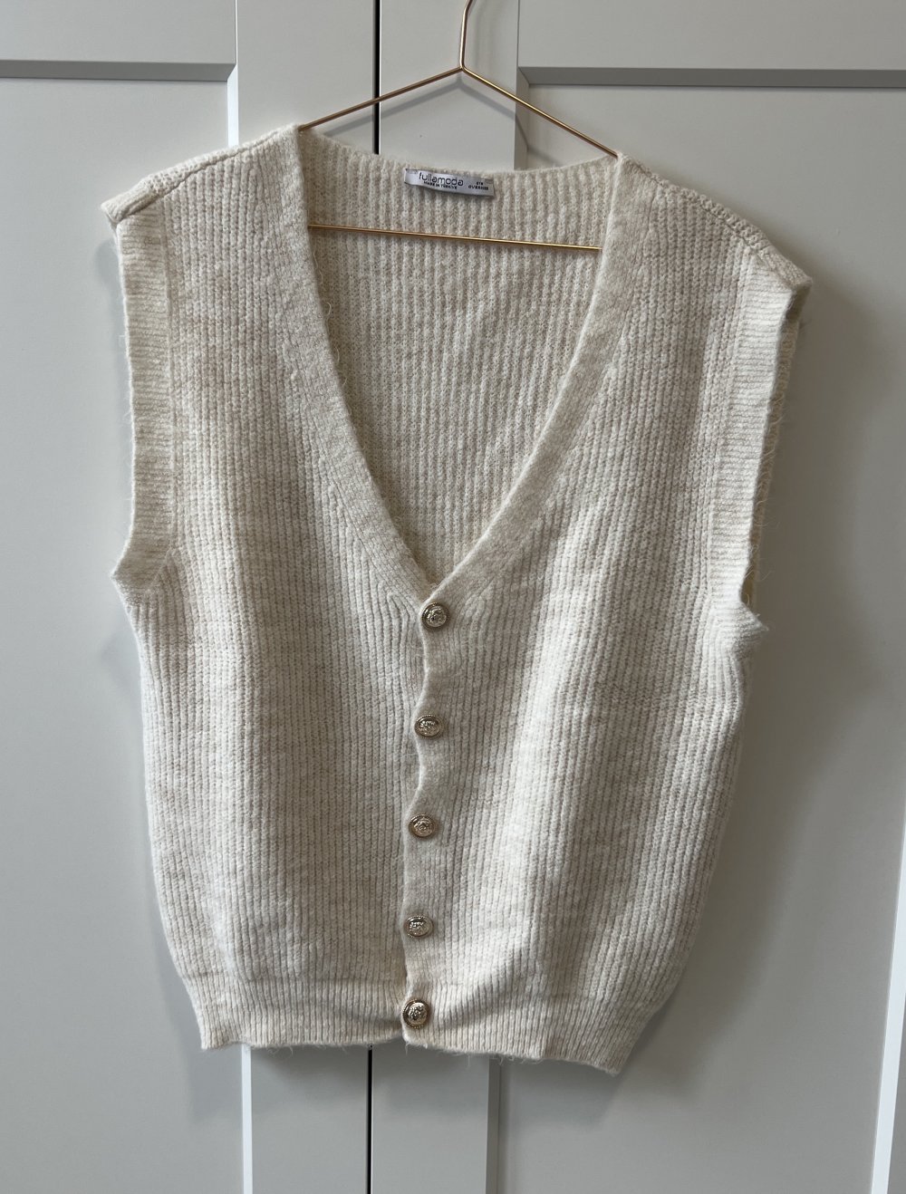 Strick Pullunder Veste beige Neu!