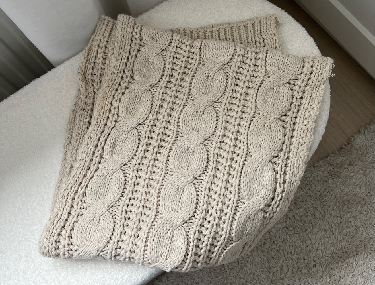 Schal beige strickschal