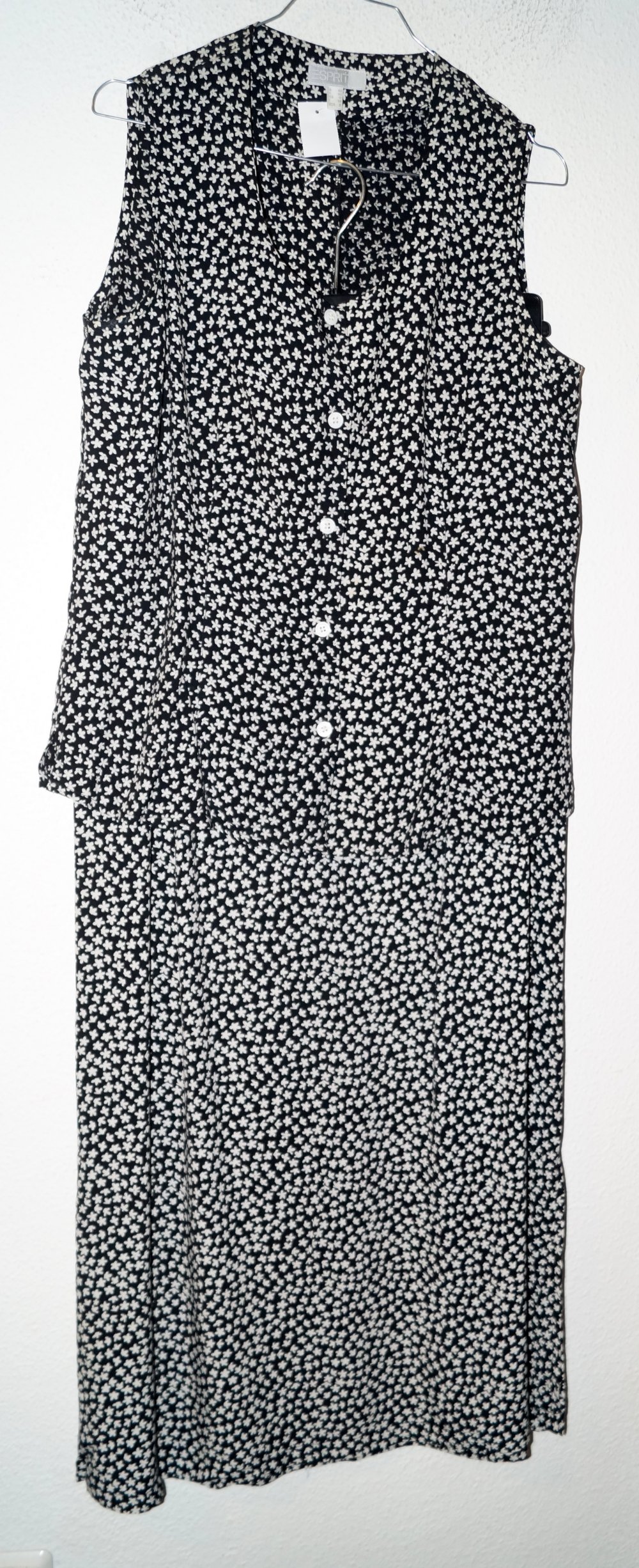 schwarzes Kostüm Bluse+Rock Gr.40 Esprit