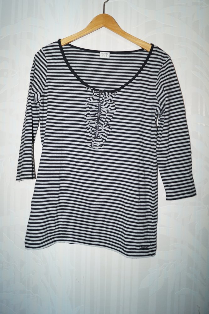 grau schwarz gestreiftes Shirt Gr. Esprit