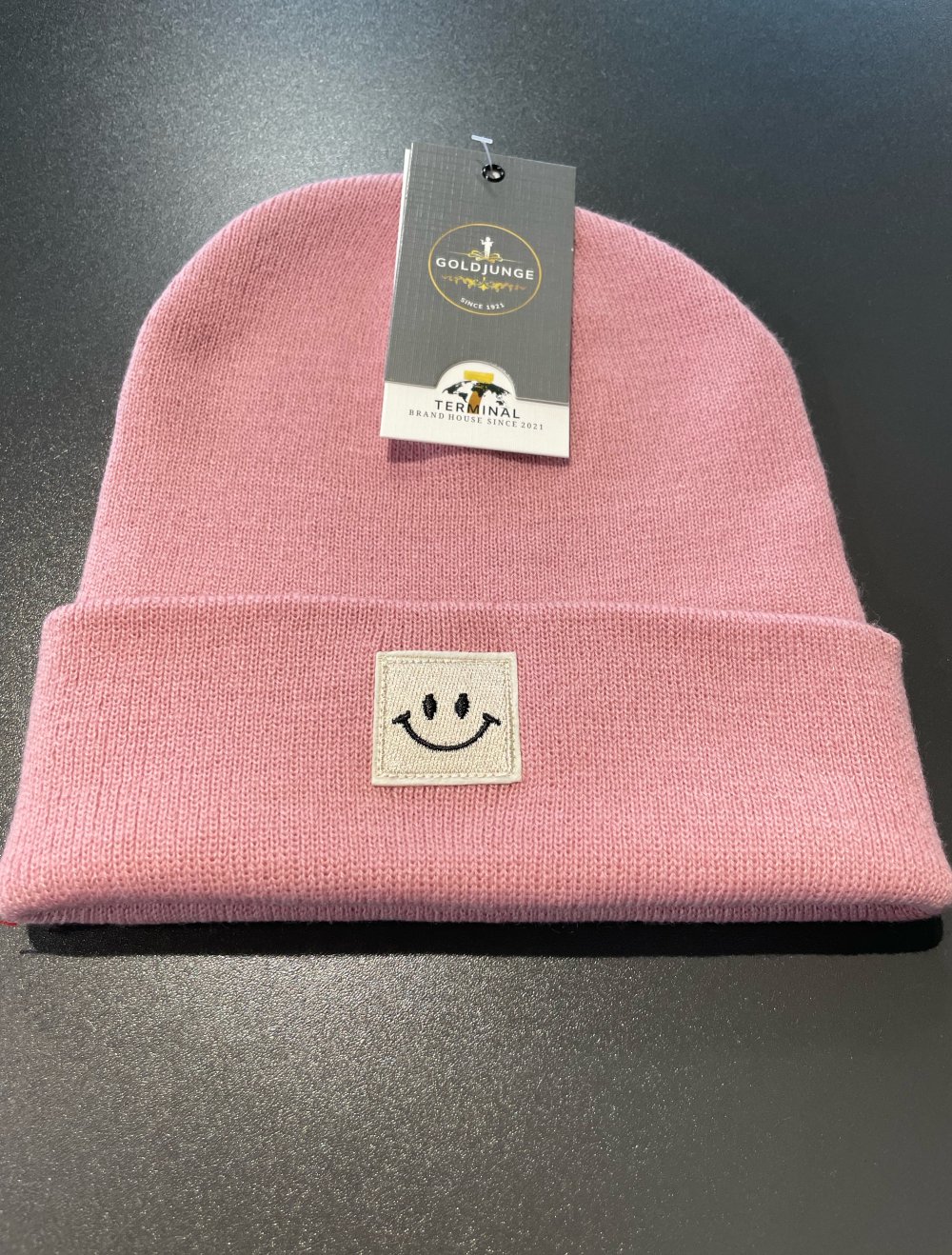 Goldjunge Beanie Happy altrosa