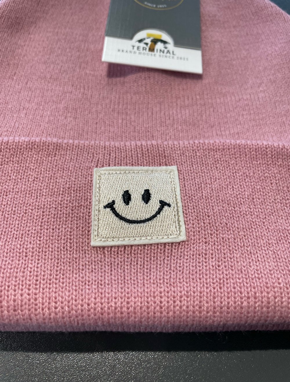 Goldjunge Beanie Happy altrosa