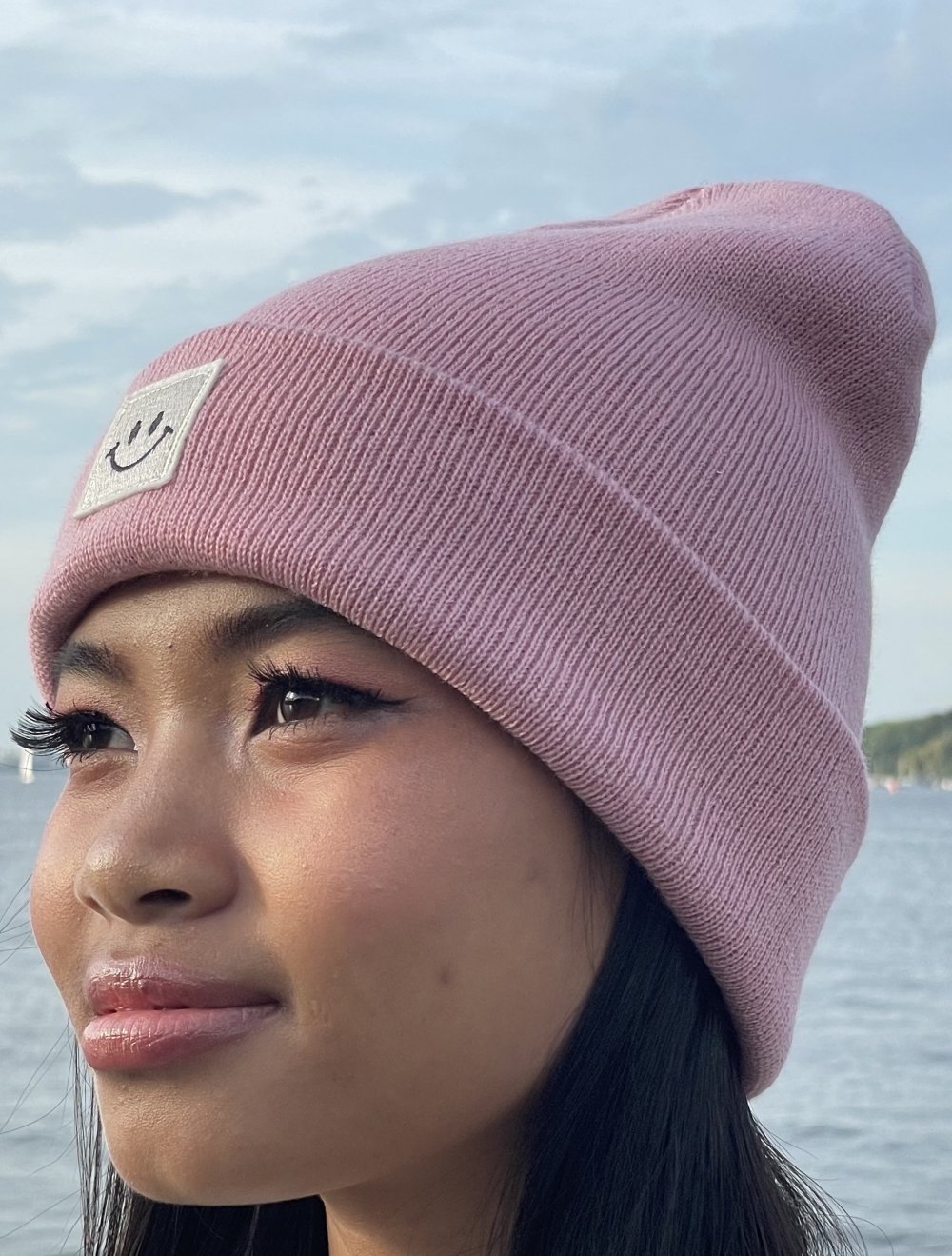 Goldjunge Beanie Happy altrosa