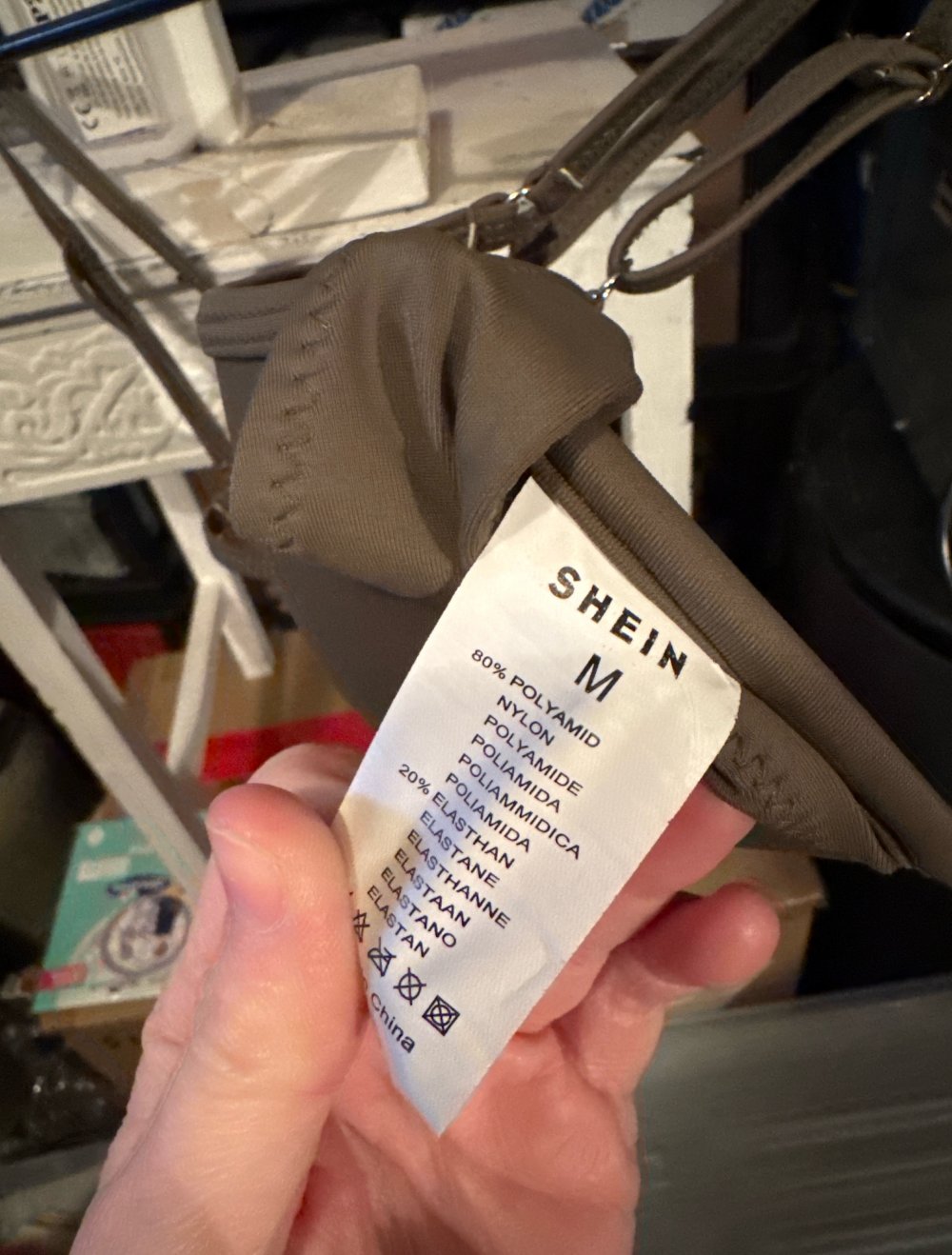 Schöner Khaki Farbener Bikini beides M