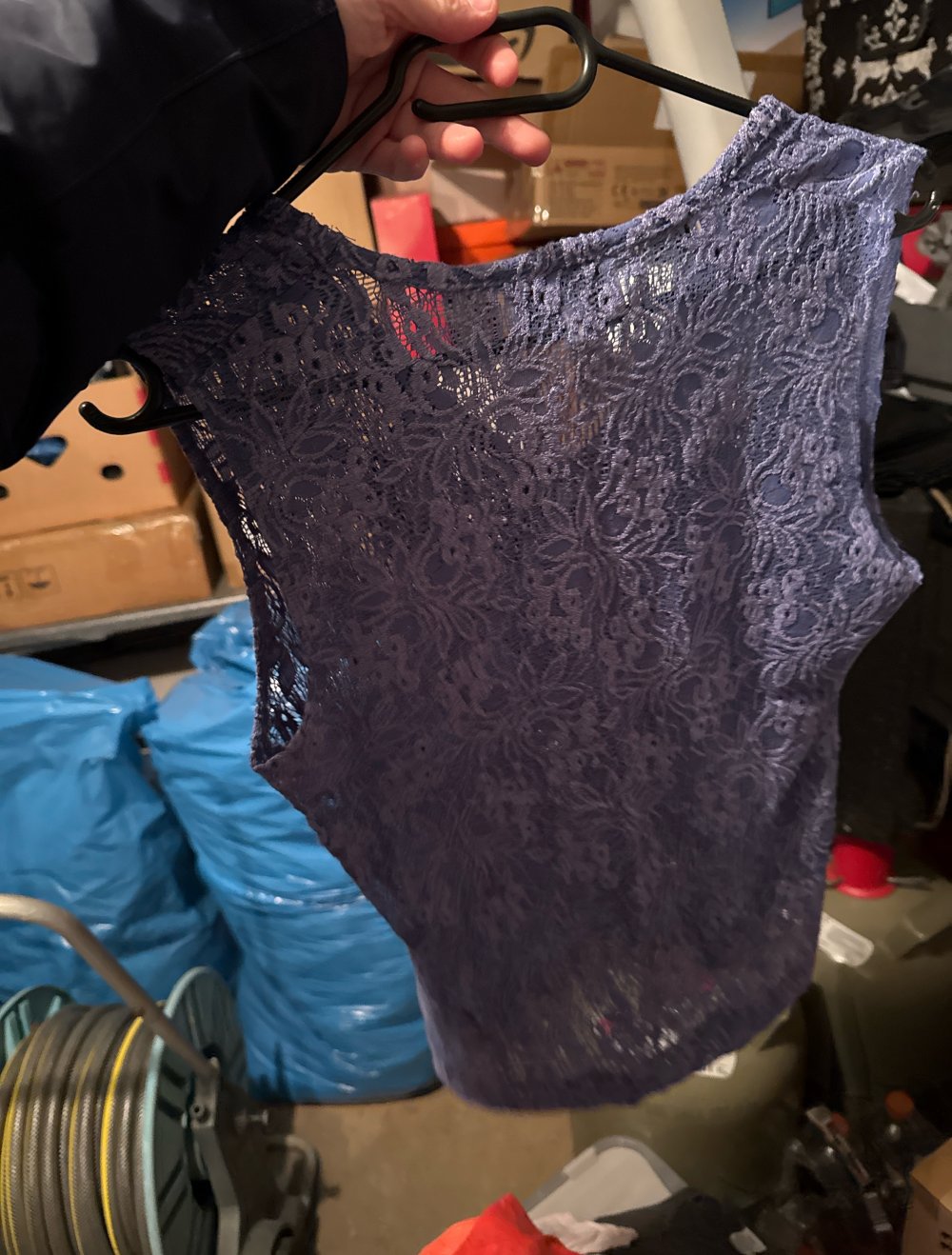 spitzen lila top S