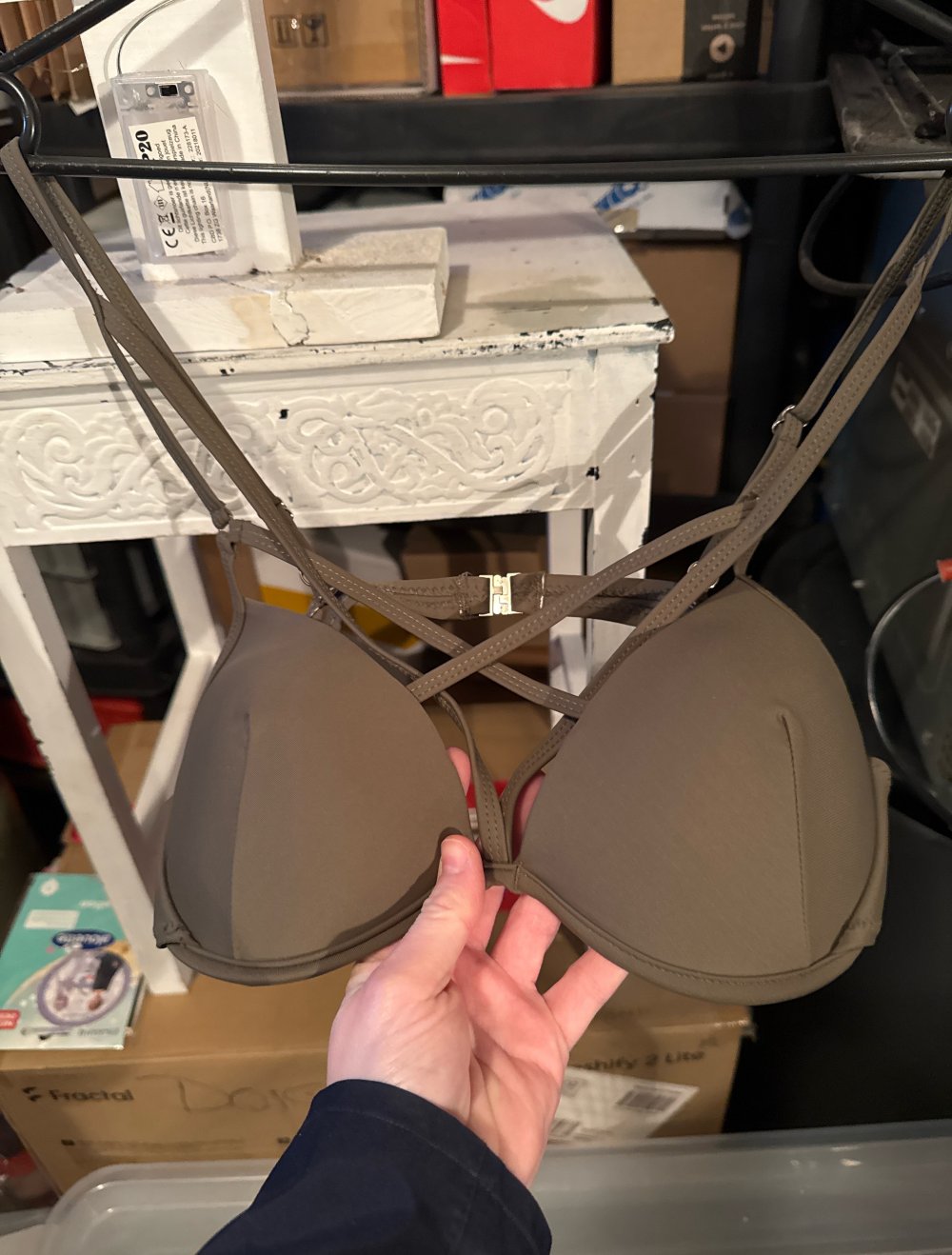 Schöner Khaki Farbener Bikini beides M