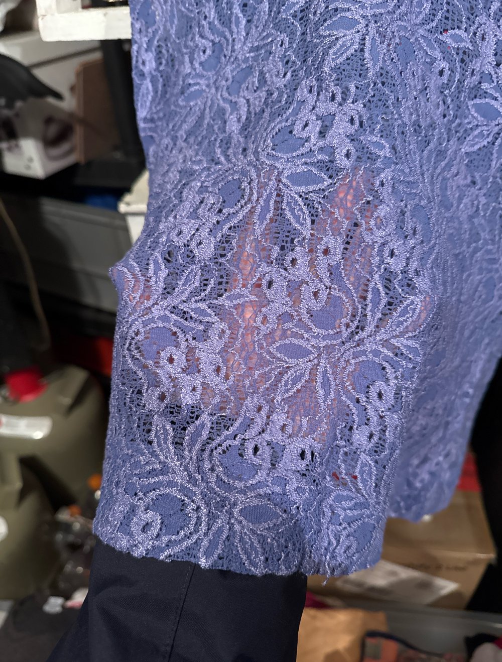 spitzen lila top S